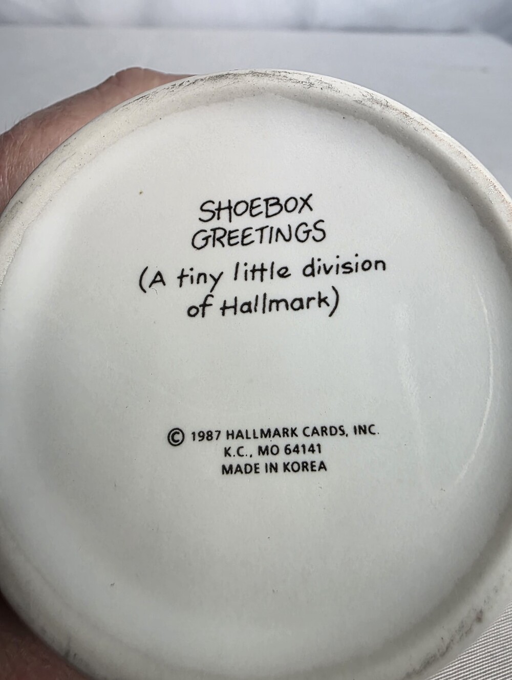 VTG Hallmark Shoebox Greetings Valentines Coffee Mug I'm Through With Love - Picture 5 of 7